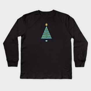 Retro Modern Tree Kids Long Sleeve T-Shirt